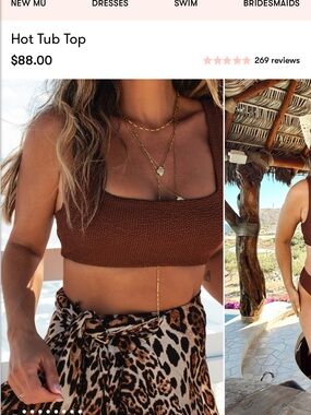 ShowMeYourMumu - Hot Tub Top swim top size L